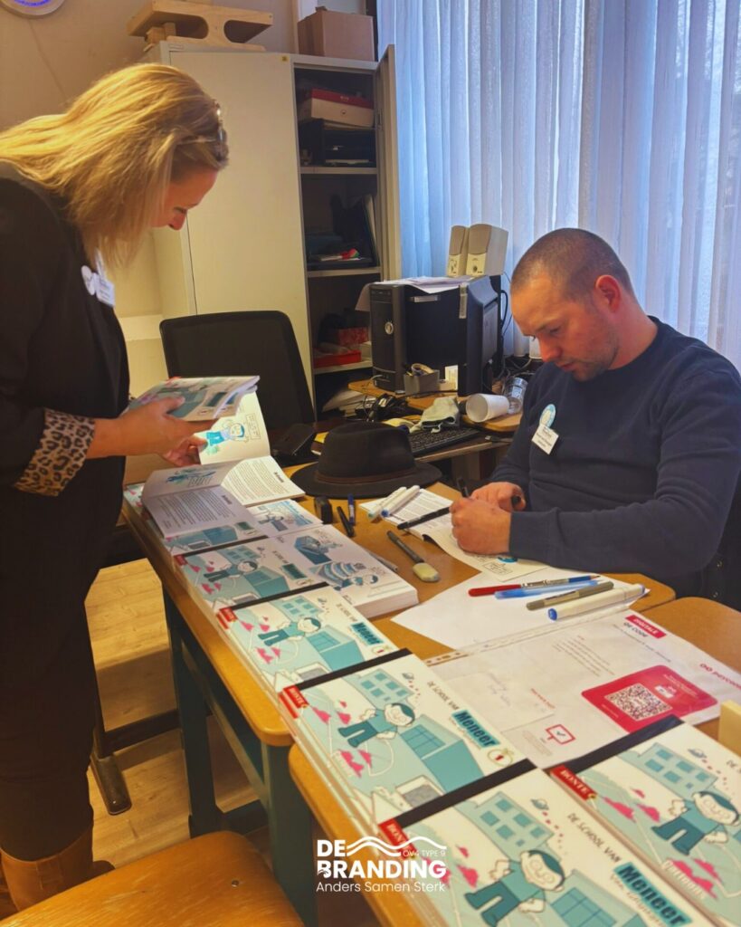 Wouter Van Ghysegem signeert zijn cartoonboek op netwerkevent